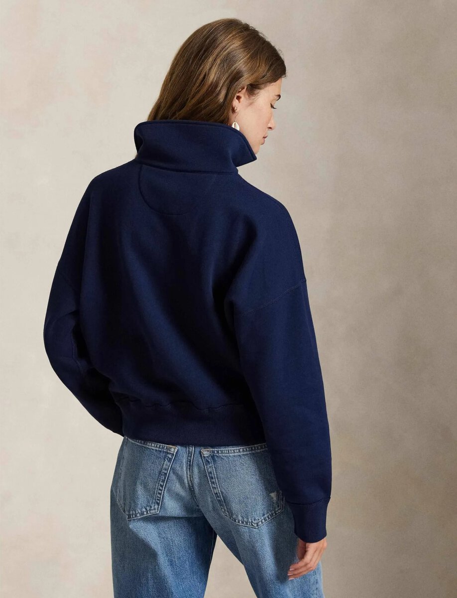 HALF-ZIP SWEATSHIRT | NAVY BLUE – תמונה 4