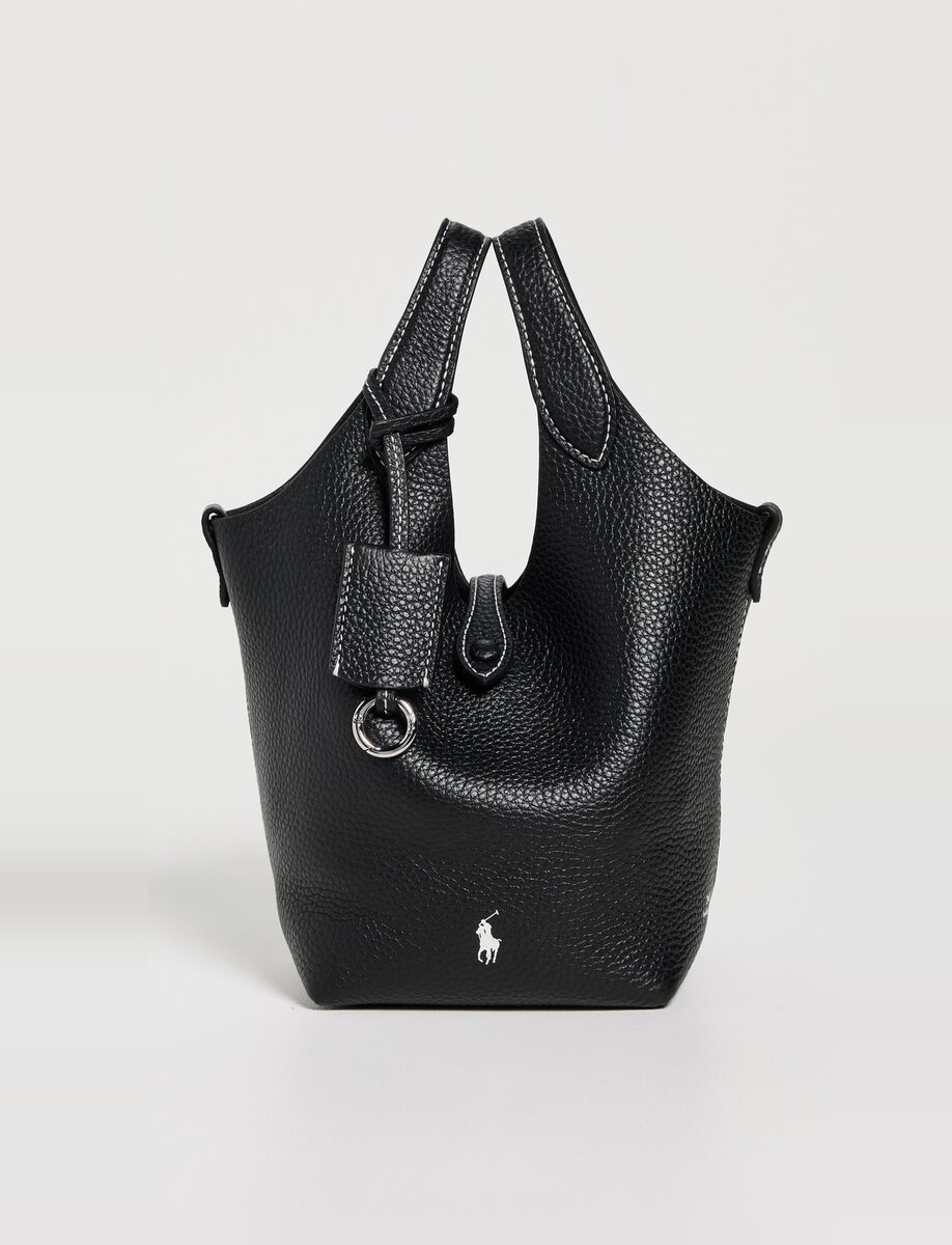 SHINY DRUM PEBBLE CROSSBODY BAG | BLACK