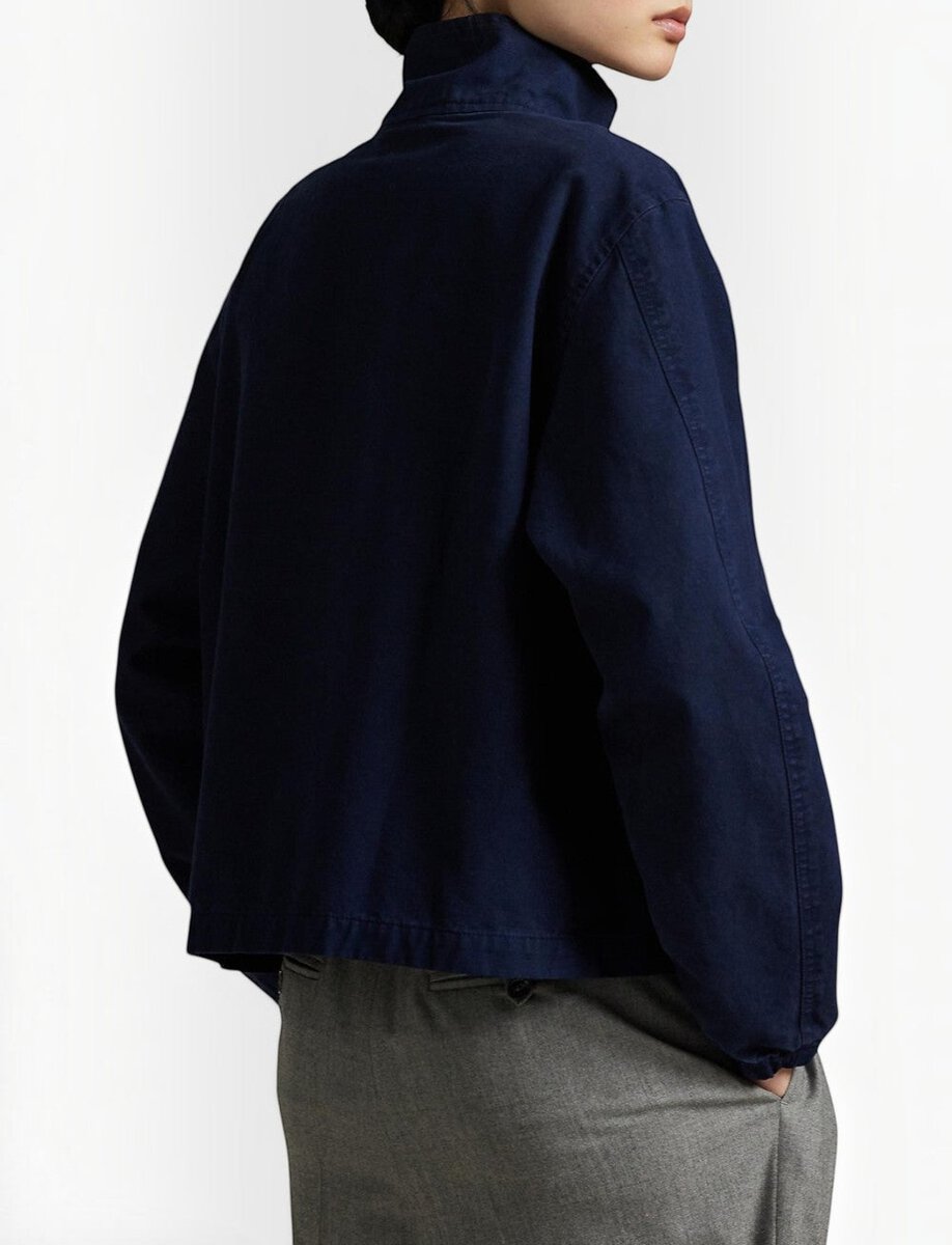 COTTON CANVAS JACKET | BLUE – תמונה 3