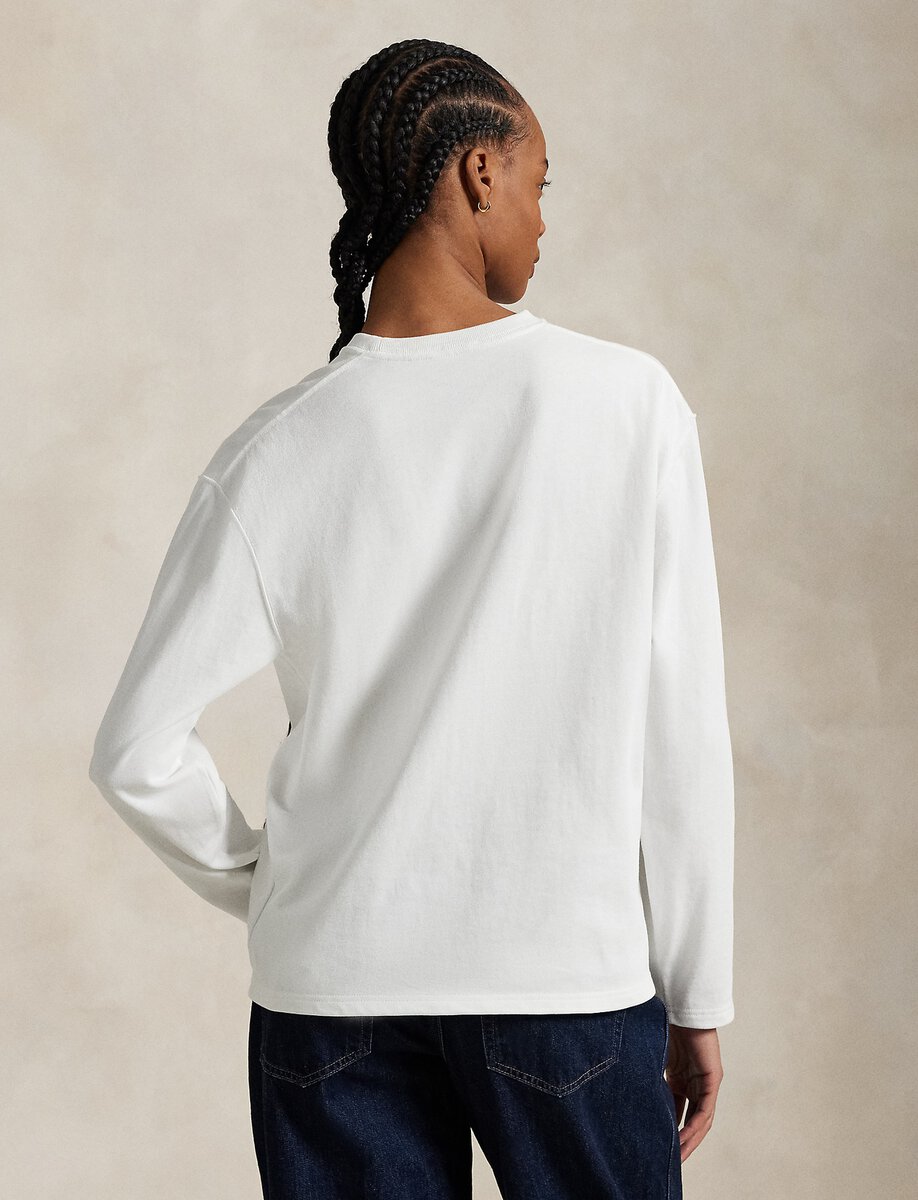 LONG-SLEEVE T-SHIRT | WHITE – תמונה 4