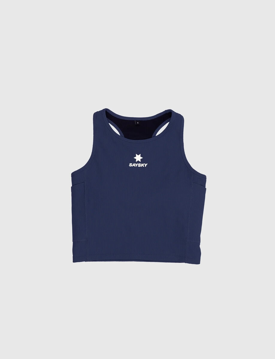 COMBAT RIB CROP TOP | BLUE