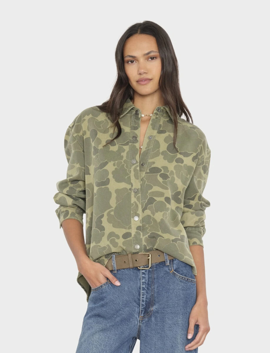 GIA SHIRT | CAMO GREEN