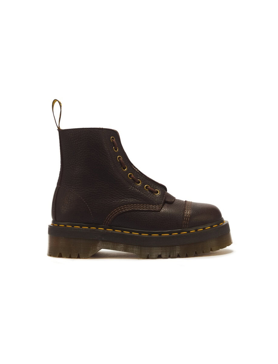 SINCLAIR AMBASSADOR LEATHER PLATFORM BOOTS | DARK BROWN