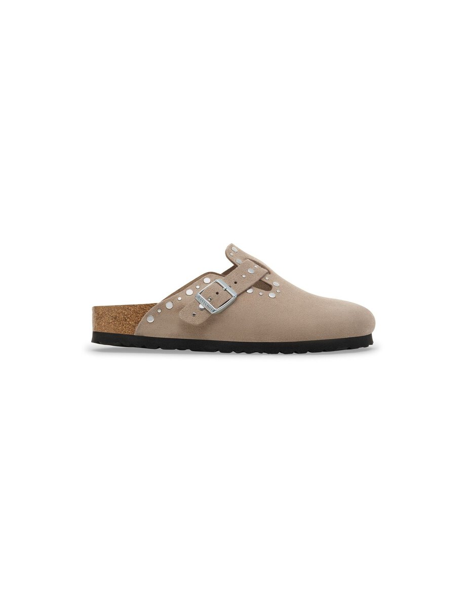 BOSTON RIVET SUEDE LEATHER | TAUPE