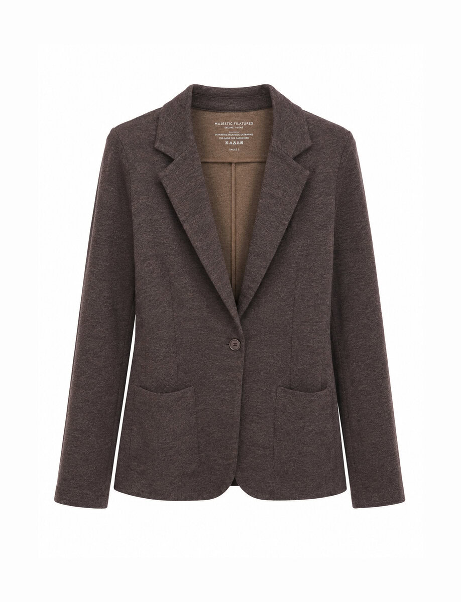 COTTON CASHMERE JACKET | CHOCOLATE MOUSSE