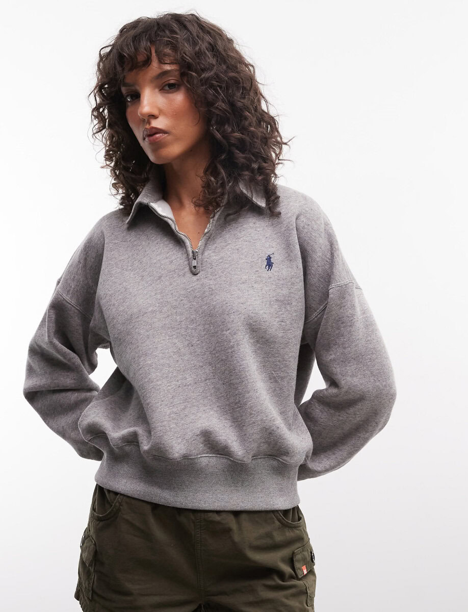 ICON LOGO SWEATER | DARK VINTAGE HEATHER