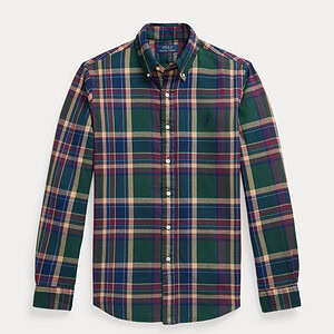CUSTOM FIT PLAID FLANNEL SHIRT | FOREST BURGUNDY