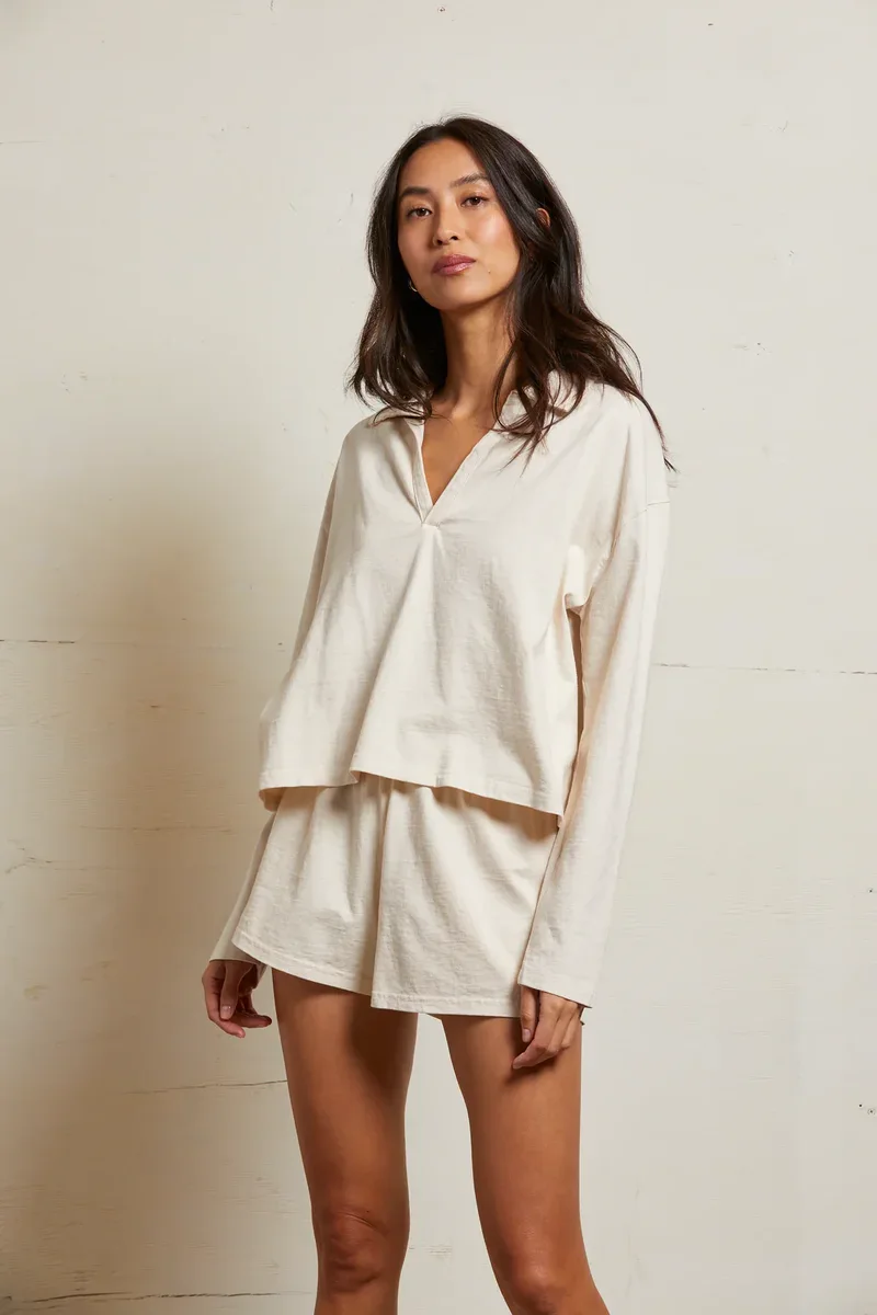 ALISON JERSEY COLLARED SHIRT