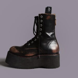 DOUBLE STACK LEATHER BOOTS