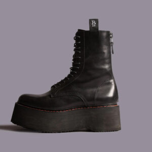 DOUBLE STACK LEATHER BOOTS