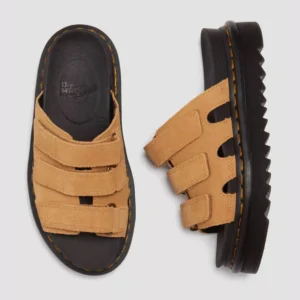 RAINE SLIDE LEATHER SANDALS