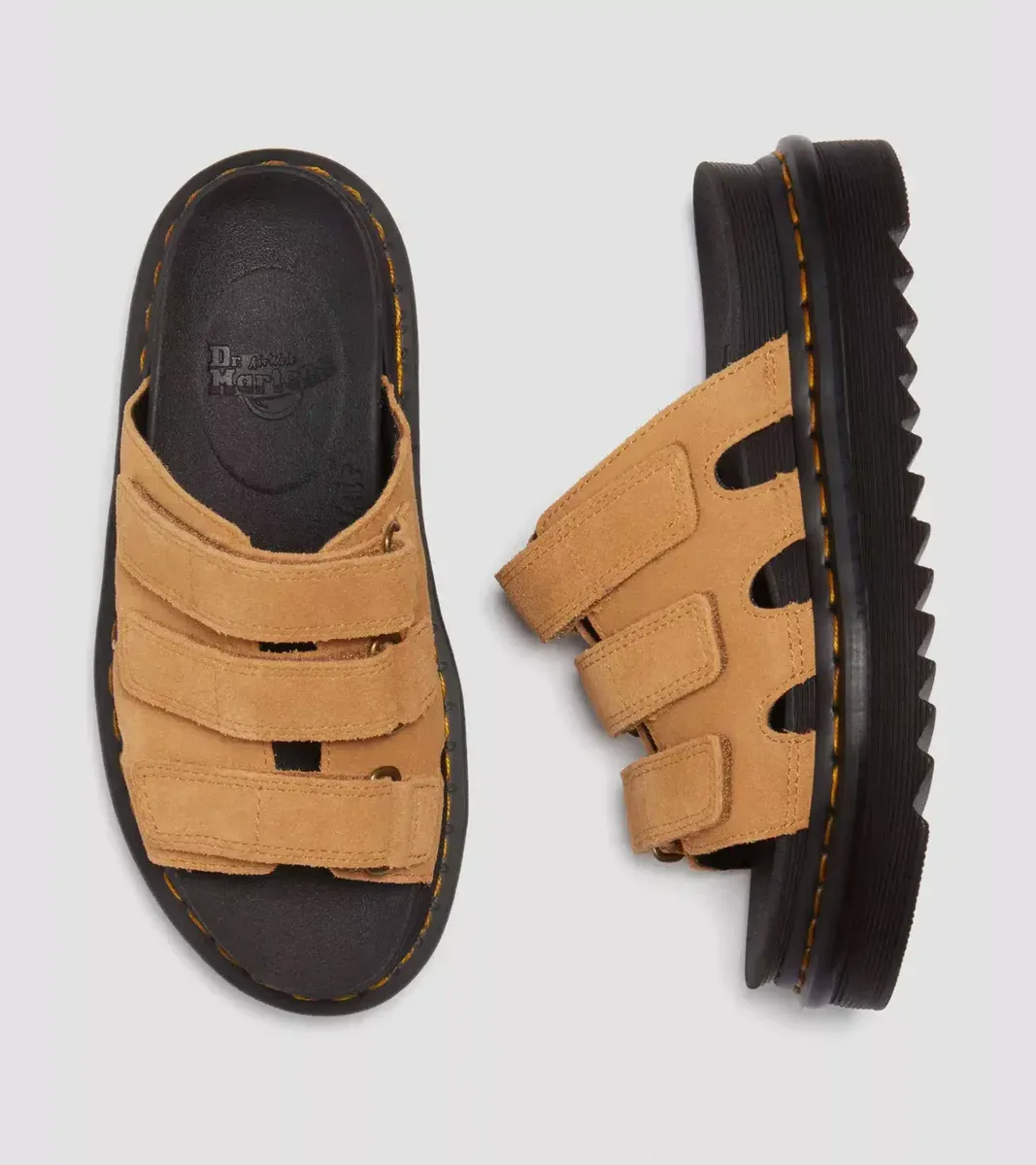 RAINE SLIDE LEATHER SANDALS