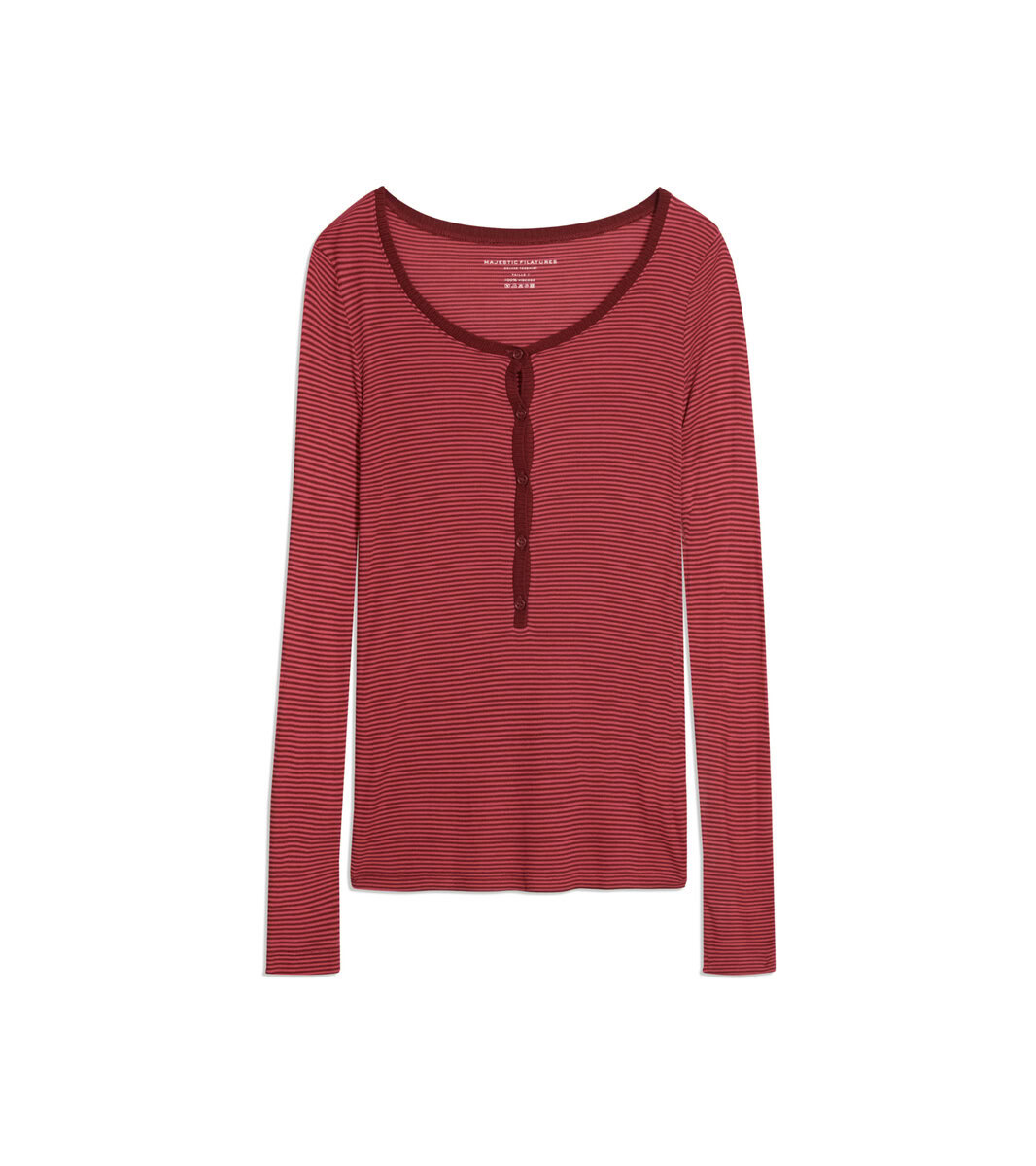 LONG SLEEVE SCOOP BUTTON SHIRT