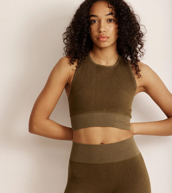 LUXE MELANGE RACERBACK TOP