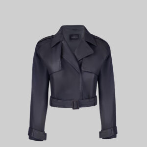 ROMIE CROPPED TRENCH BIKER