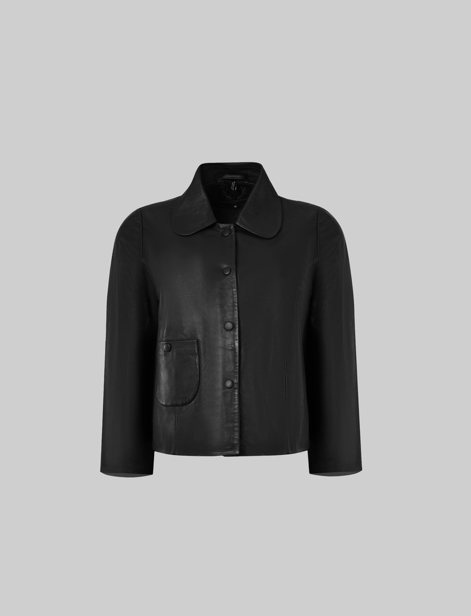 MARLEY COMFORT FIT LEATHER JACKET | BLACK