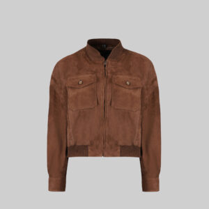 CAMILLA SUEDE BOMBER JACKET | CHESTNUT