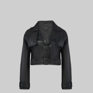 ROMIE CROPPED TRENCH BIKER