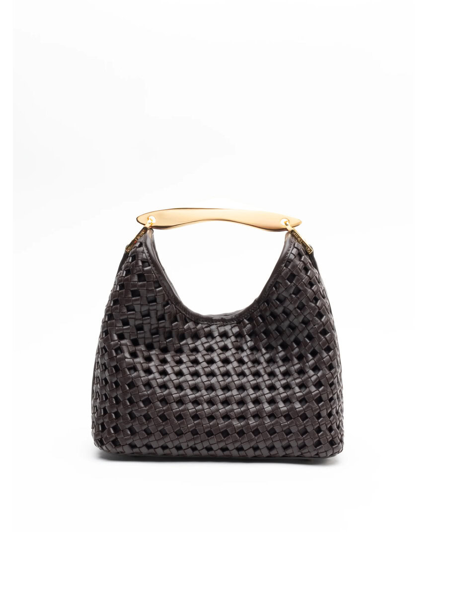 SMALL BOOMERANG WOVEN LEATHER