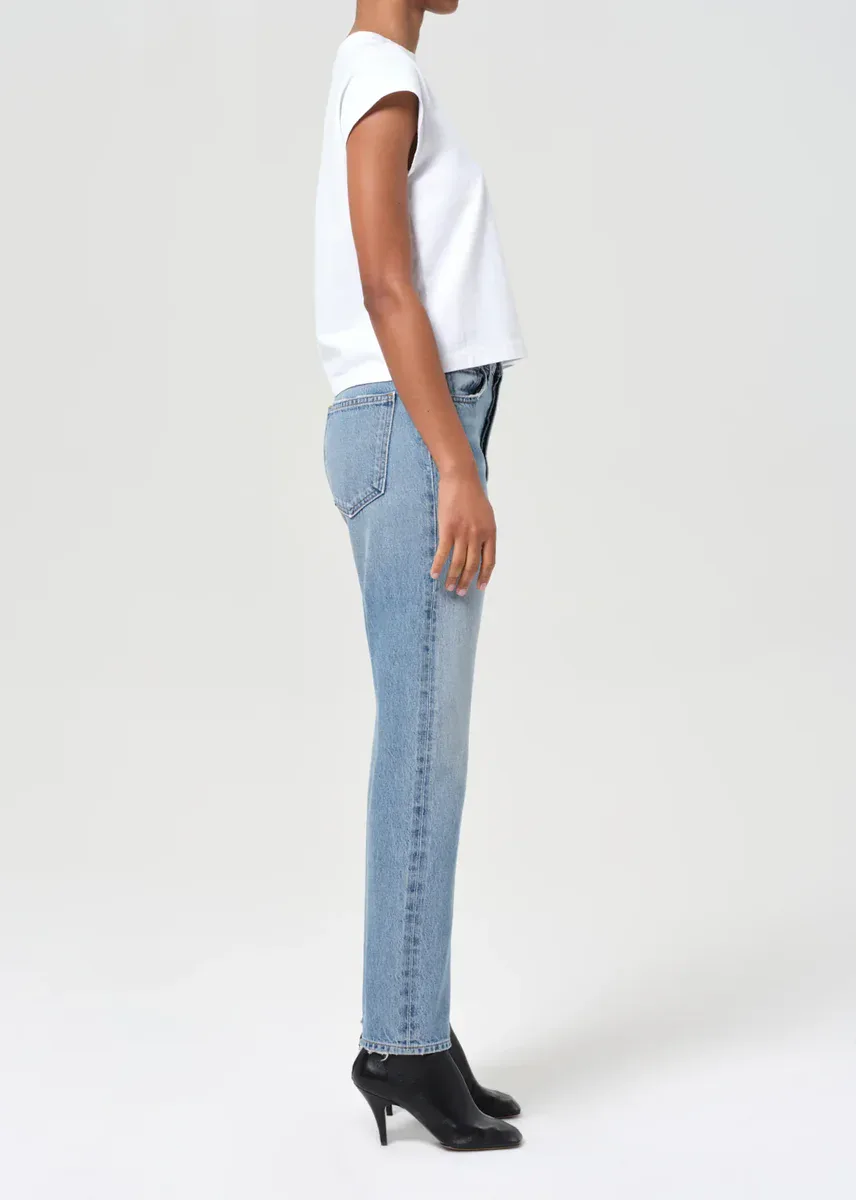 PINCH WAIST 90'S HIGH RISE STRAIGHT – תמונה 4
