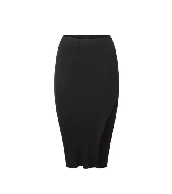 RIB MIDI SKIRT