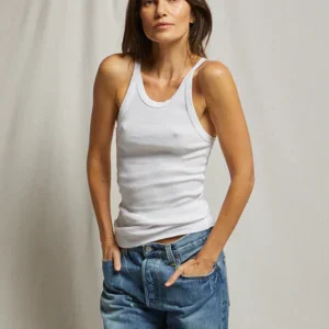 ANNIE RECYCLED COTTON RIBBED TANK