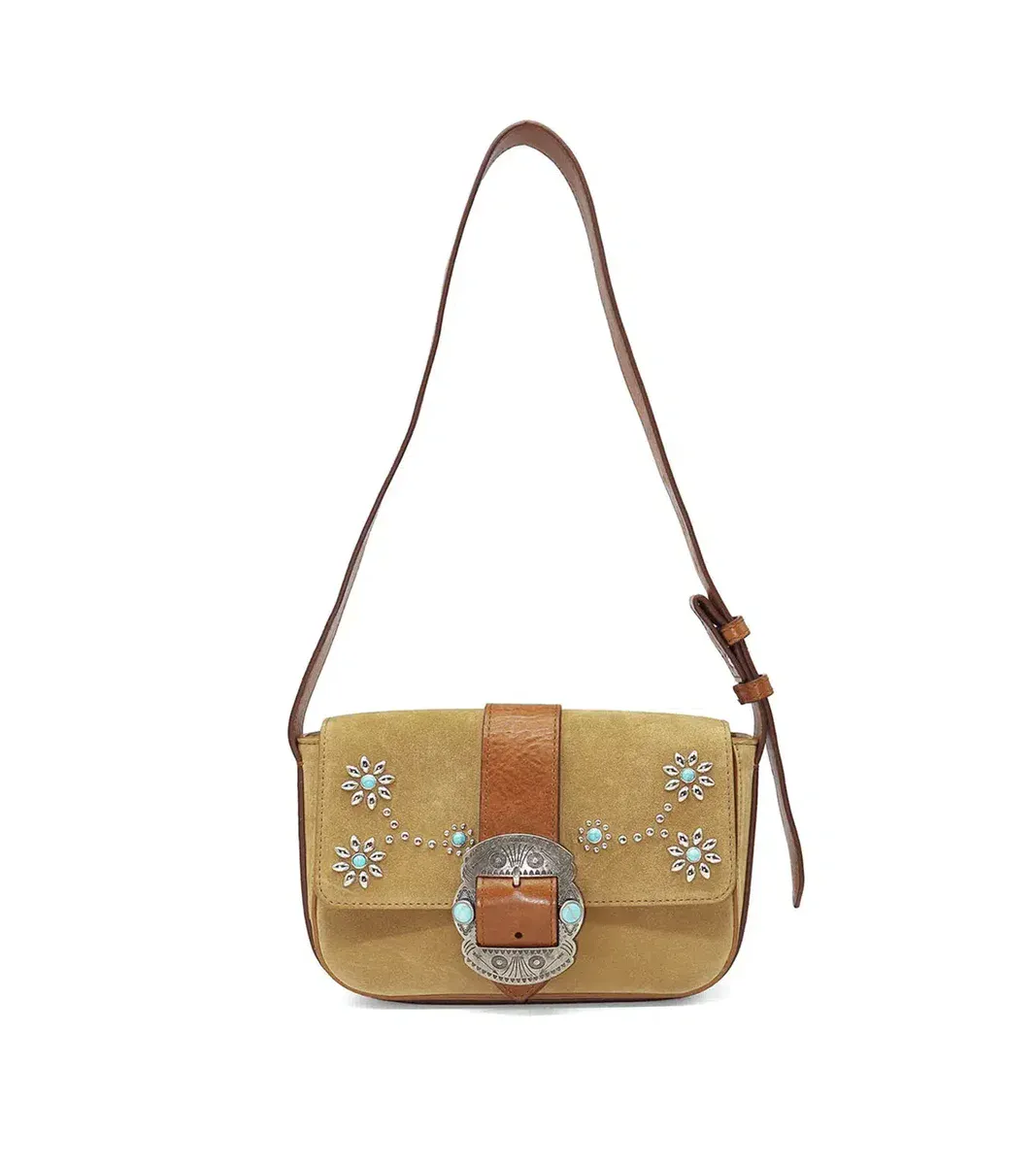 DOLLY SUEDE FLOWERS BAG