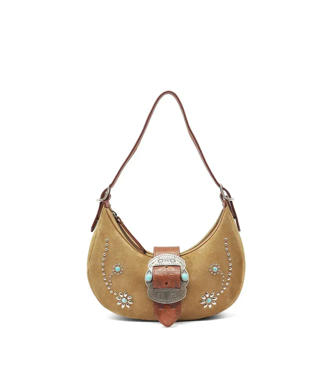 SHERYL SUEDE FLOWERS BAG