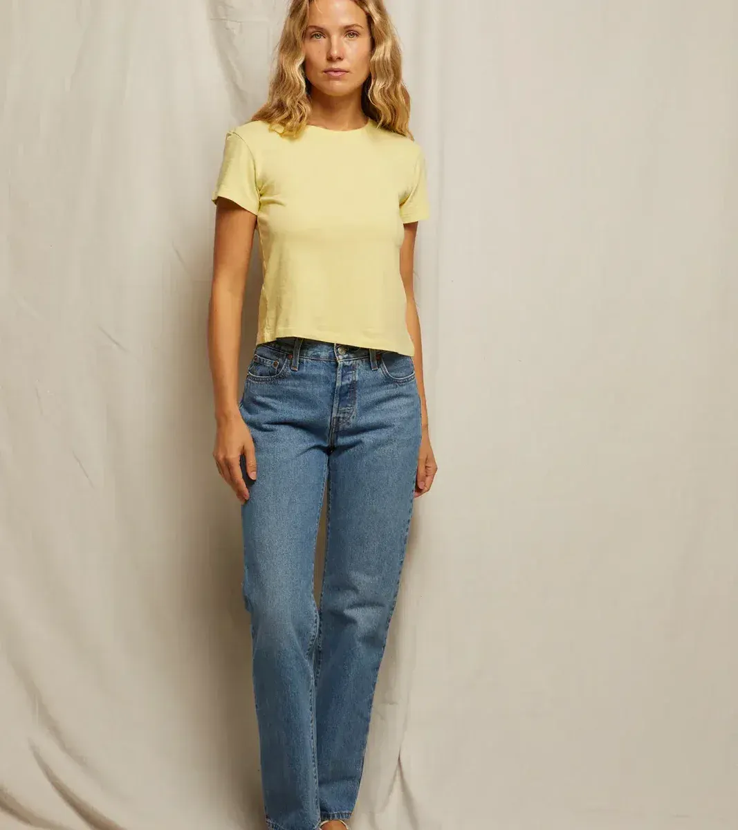 LISA RECYCLED COTTON FITTED TEE