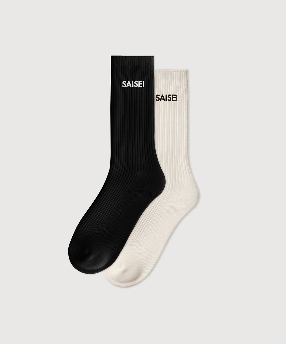 ESSENTIAL RIB COMFORT SOCKS - 2 PACK