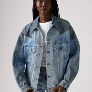 90S WESTERN PIECED TRUCKER JACKET